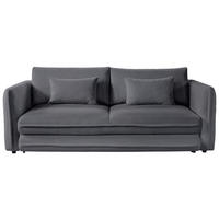 SCHLAFSOFA  mit Liegefunktion, Rücken echt Struktur Dunkelgrau  - Dunkelgrau/Schwarz, KONVENTIONELL, Kunststoff/Textil (237/94/117cm) - Carryhome