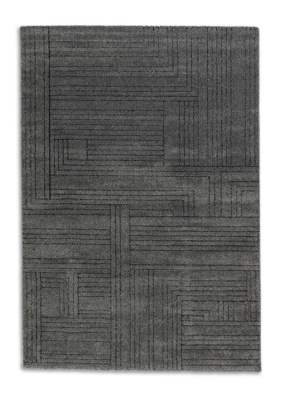 WEBTEPPICH 133/190 cm Pure Design Anthrazit  - Anthrazit, Basics, Textil (133/190cm) - Schöner Wohnen