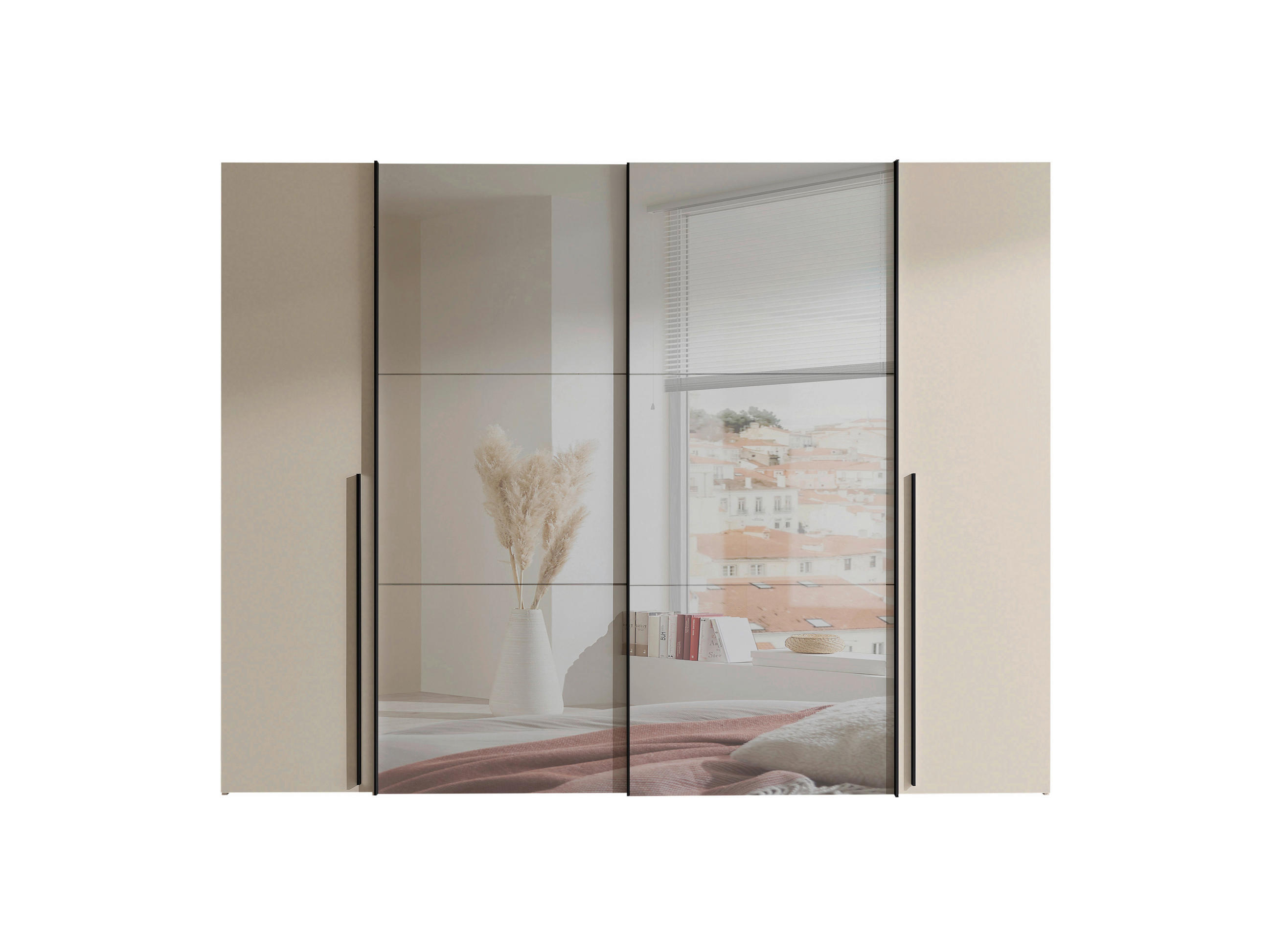 ORMAR ZA ODJEĆU kašmir   - kašmir/crna, Moderno, staklo/drvni materijal (267/205/57cm) - Ti'me