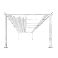 PERGOLA 350/235/350 cm Aluminium  - Weiß, Basics, Kunststoff/Metall (350/235/350cm) - Ambia Garden