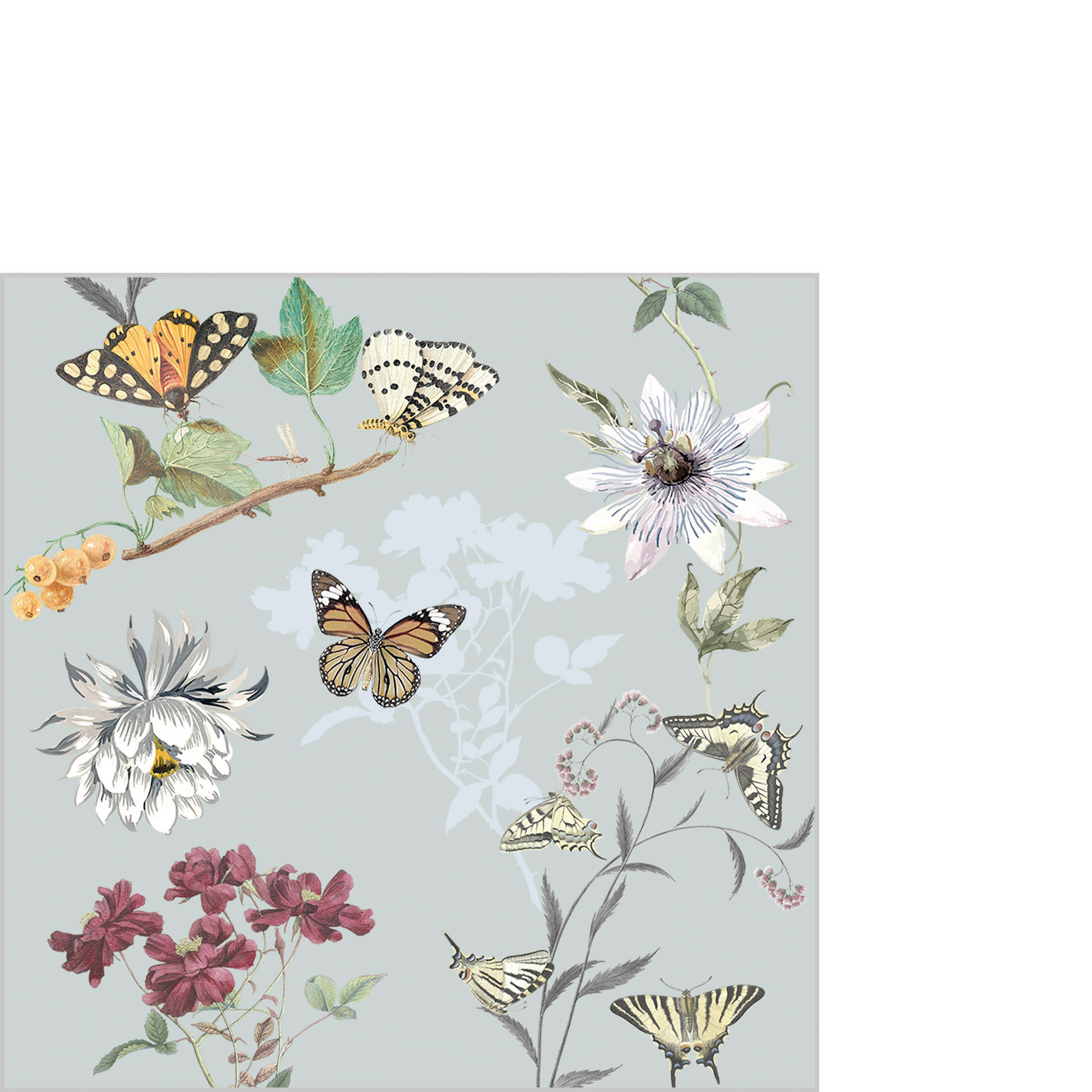 SERVIETTE  12,5/12,5 cm   - Multicolor, Natur, Papier (12,5/12,5cm) - PPD