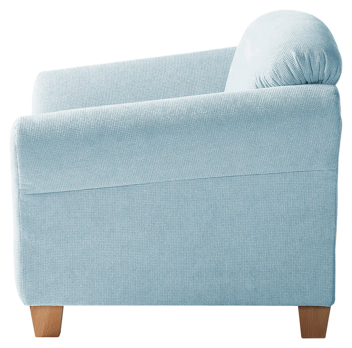 SESSEL in Flachgewebe Hellblau  - Naturfarben/Hellblau, KONVENTIONELL, Holz/Textil (101/84/89cm) - Sit & More