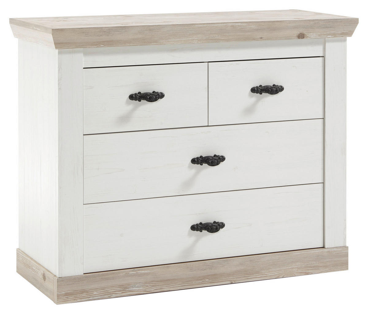 KOMMODE  in 107/87/45 cm  - Hellbraun/Schwarz, Design, Holzwerkstoff/Metall (107/87/45cm) - MID.YOU