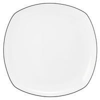 SPEISETELLER Schwarz, Weiß 26 cm Lido Black Line  - Schwarz/Weiß, Basics, Keramik (26cm) - Seltmann Weiden