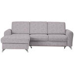 ECKSOFA in Flachgewebe Grau, Flieder  167/244 cm  - Silberfarben/Flieder, Design, Textil/Metall (167/244cm) - Cantus