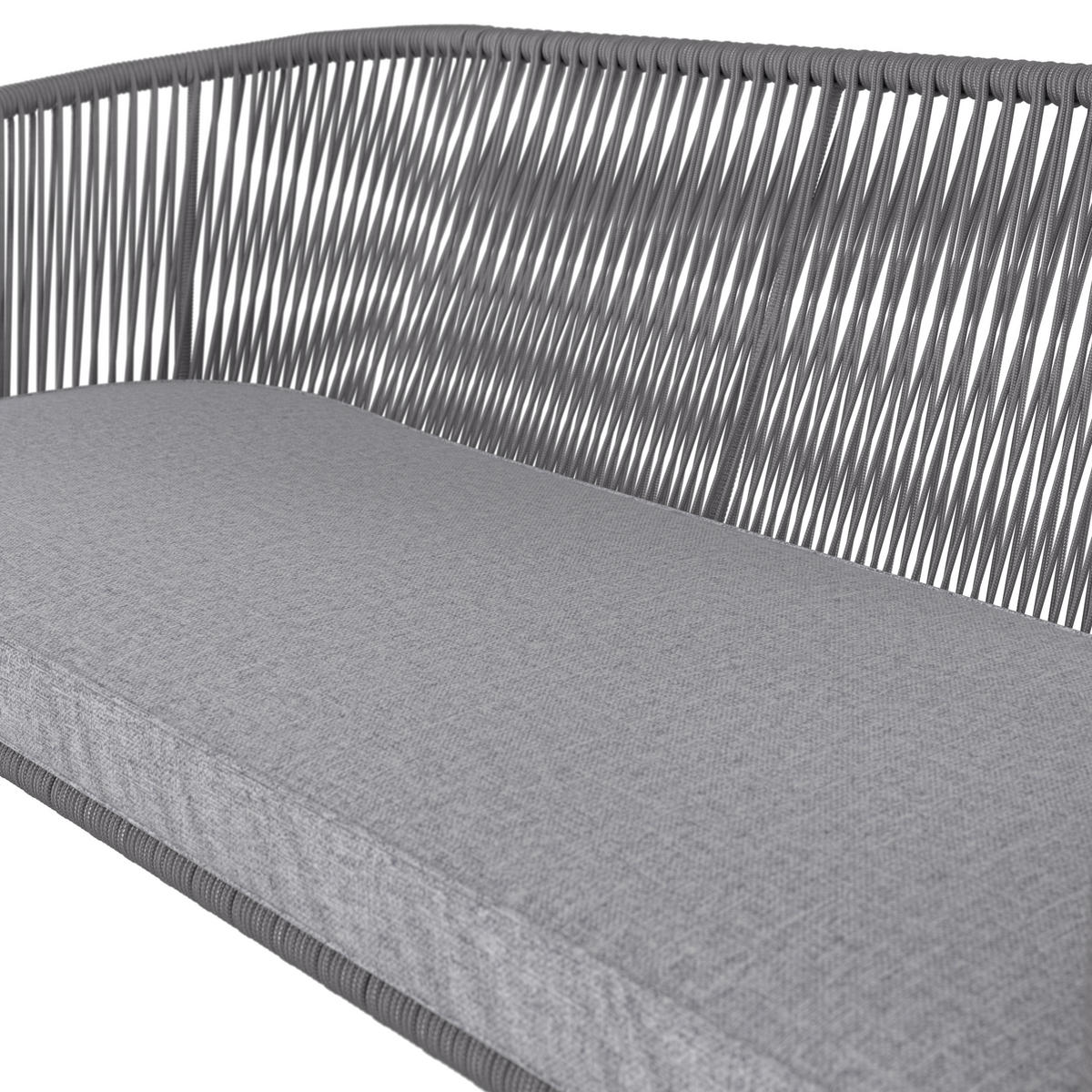 GARTENSET   - Schwarz/Grau, Modern, Textil/Metall (90/50/38cm) - Ambia Garden
