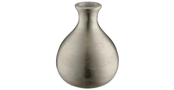 VASE  - Silberfarben, Basics, Metall (13/17/13cm) - Ambia Home