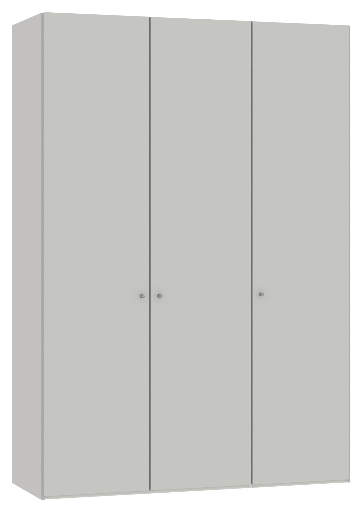 DREHTÜRENSCHRANK 152/220/59 cm 3-türig  - Silberfarben/Hellgrau, Design, Holzwerkstoff/Metall (152/220/59cm) - Jutzler