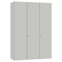 DREHTÜRENSCHRANK in Hellgrau  - Silberfarben/Hellgrau, Design, Holzwerkstoff/Metall (152/220/59cm) - Jutzler
