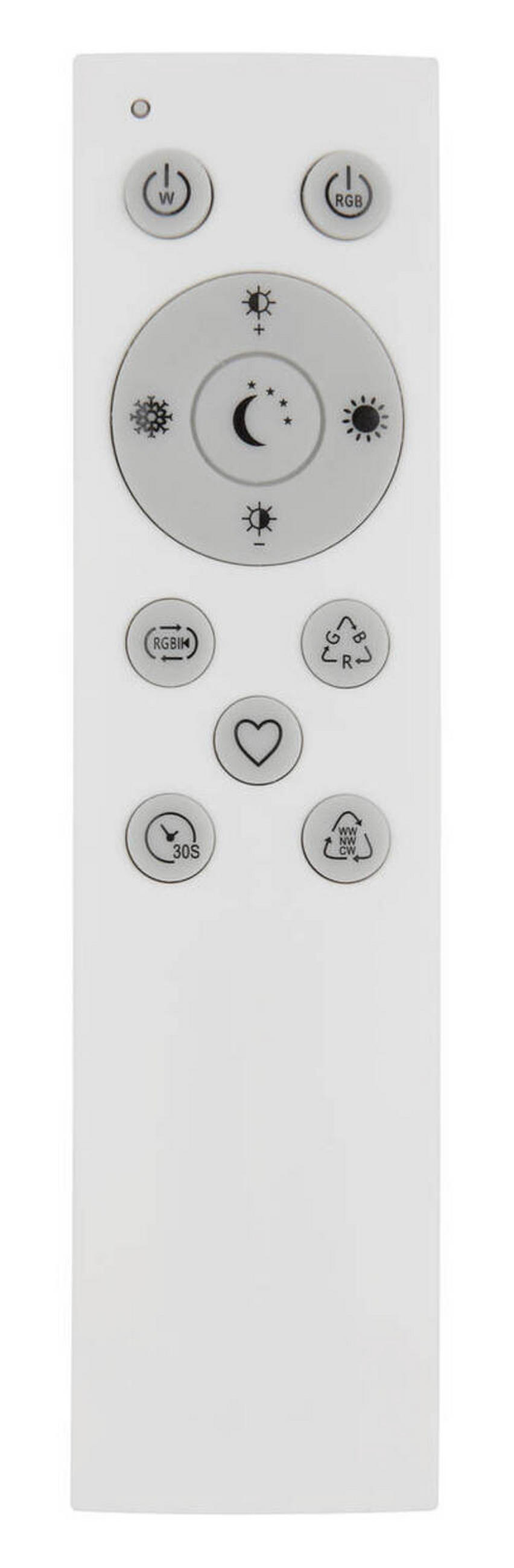 LED-TAKLAMPA 21 W 42/2,5 cm  - vit/opal, Design, plast (42/2,5cm) - Globo