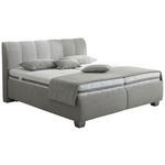POLSTERBETT 180/200 cm,  in Grau, Bettkasten, Matratzen,  - Silberfarben/Weiß, Design, Holz/Textil (180/200cm) - Carryhome