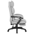 CHEFSESSEL Teddystoff Hellgrau - Hellgrau/Schwarz, Design, Kunststoff/Textil (64,5/112/120/65cm) - Carryhome