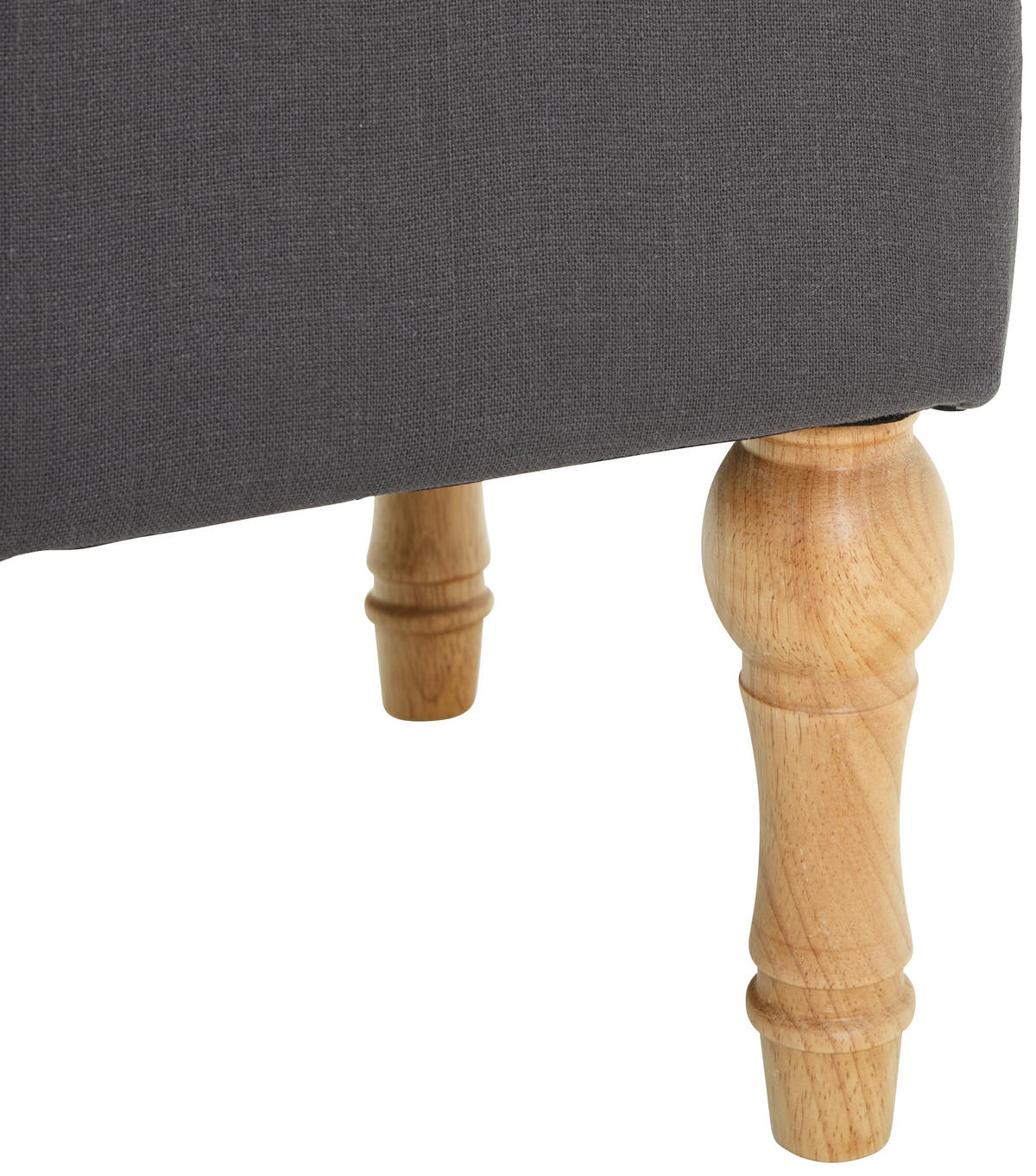 TABURETOVÁ LAVICE, dřevo, textil, 108/45/43 cm - šedá/černá, Design, dřevo/textil (108/45/43cm) - MID.YOU