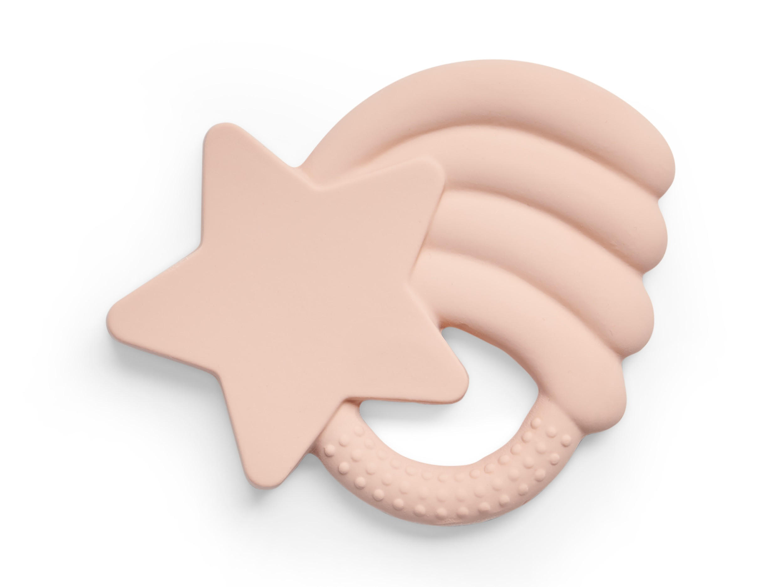 OBROČEK ZA GRIZENJE - svetlo roza, Basics, naravni materiali (9/12cm) - JOLLEIN