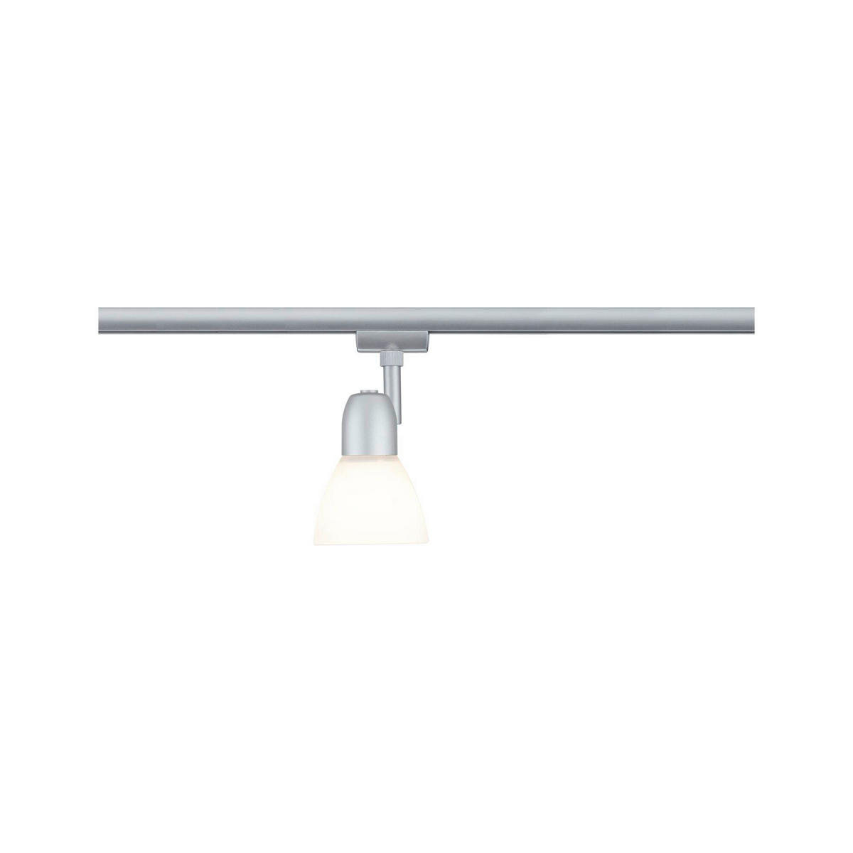 SCHIENENSYSTEM-STRAHLER - Chromfarben/Opal, Design, Glas/Metall (8,3/14,8cm) - Paulmann