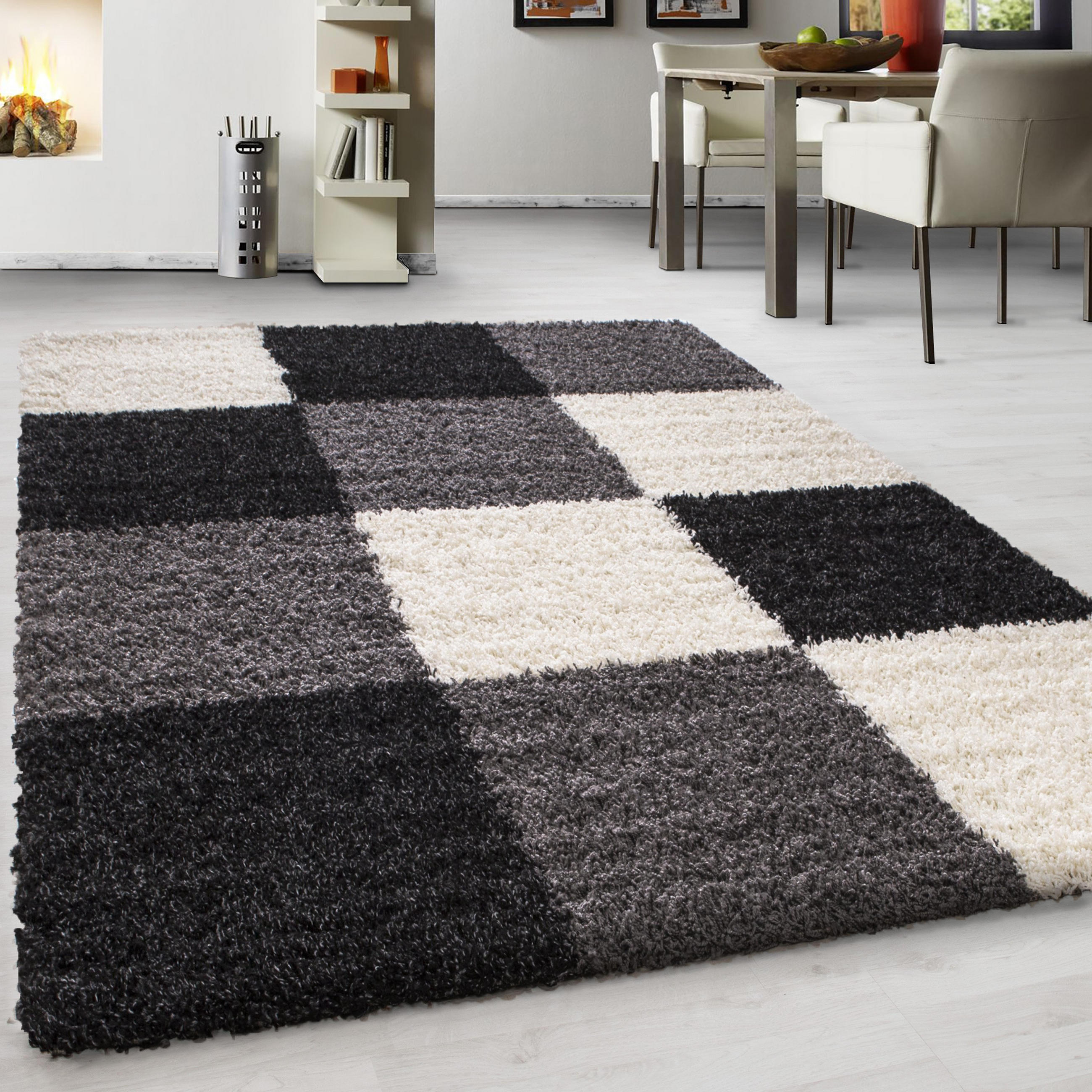 HOCHFLORTEPPICH 60/110 cm Life 1501 Schwarz  - Schwarz, KONVENTIONELL, Textil (60/110cm) - Novel