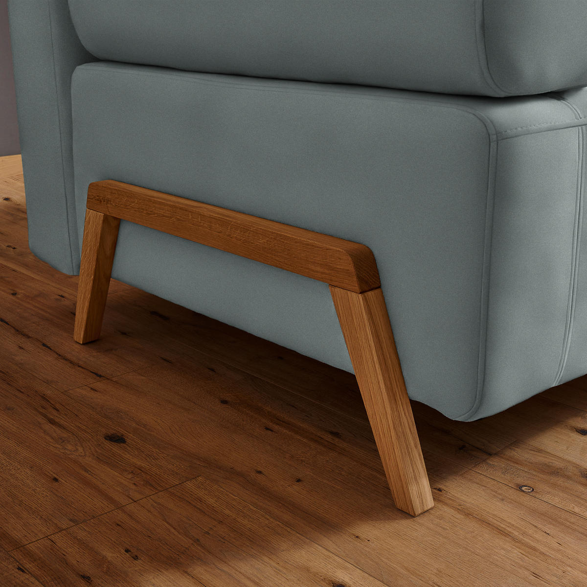 SCHLAFSOFA in Textil Grau  - Naturfarben/Grau, Design, Holz/Textil (211/88/102cm) - Niels Andersson