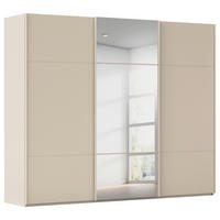 SCHWEBETÜRENSCHRANK 301/223/68 cm,  in Champagner, 3 Tür(en)  - Champagner, KONVENTIONELL, Glas/Holzwerkstoff (301/223/68cm) - Novel