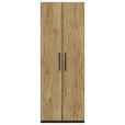 AKTENSCHRANK Anthrazit, Hickory  - Anthrazit/Hickory, KONVENTIONELL, Holzwerkstoff (80/220,5/41,9cm) - Moderano