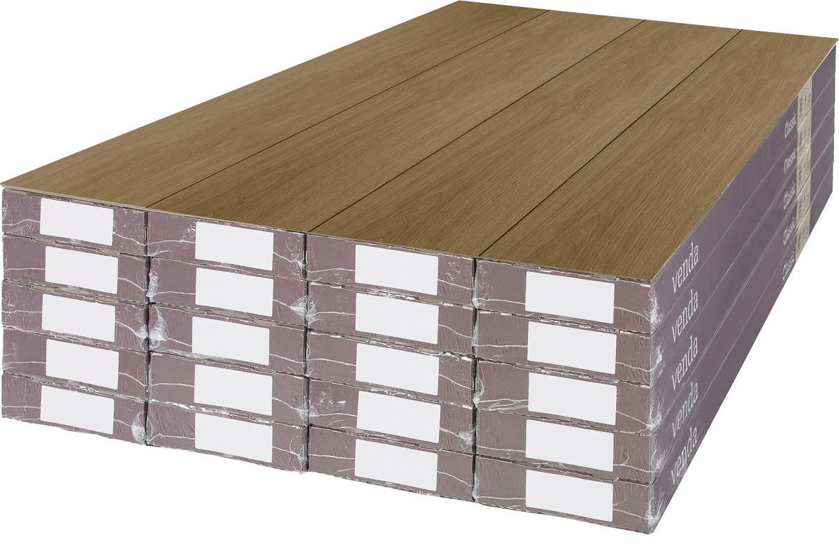 VINYLBODEN Eiche Akustik  per  m² - Eichefarben, KONVENTIONELL, Kunststoff (123,5/19,2/0,8cm) - Venda