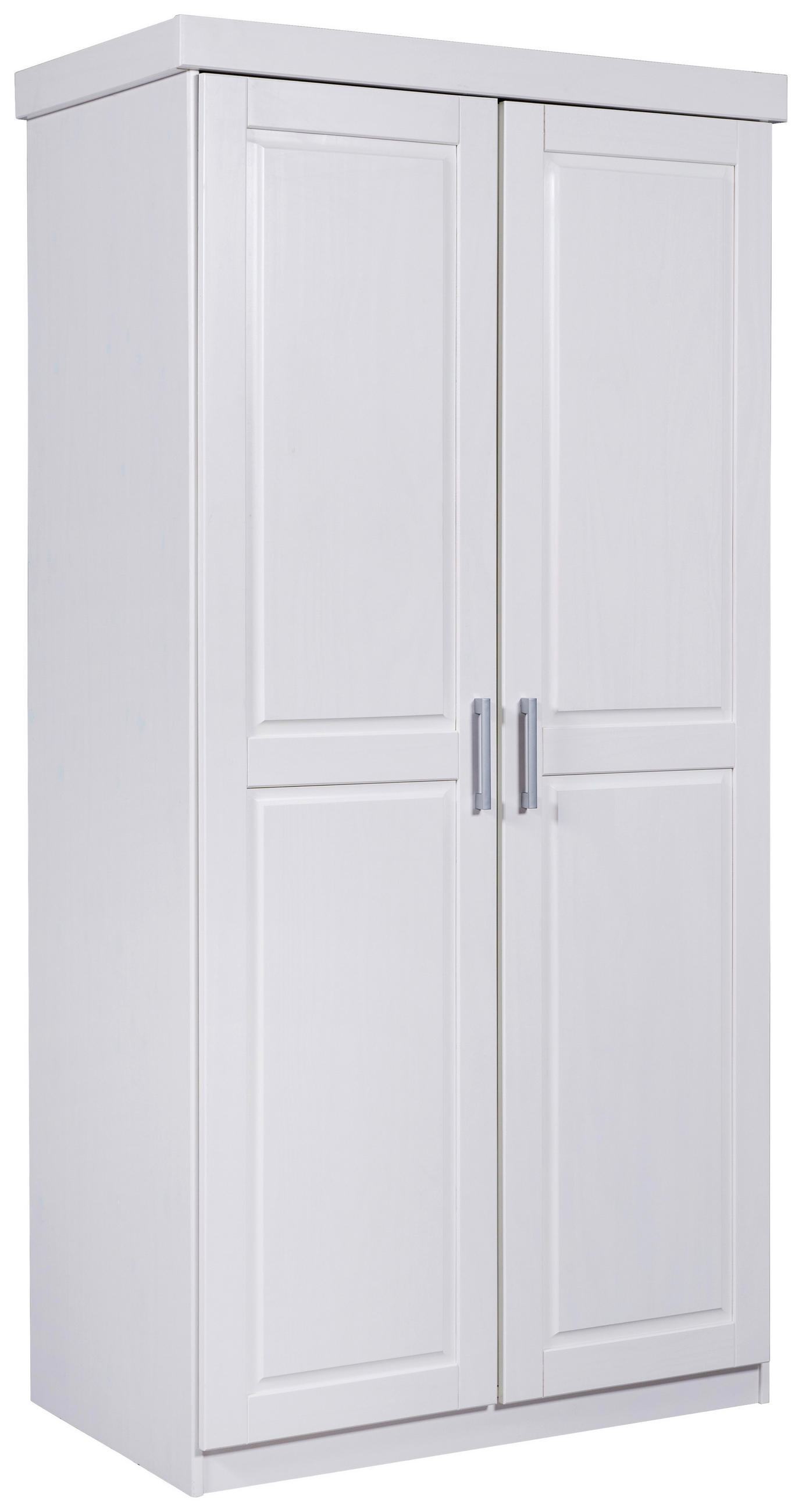 DREHTÜRENSCHRANK  in Weiß  - Silberfarben/Weiß, LIFESTYLE, Holz/Kunststoff (95/190/55cm) - MID.YOU