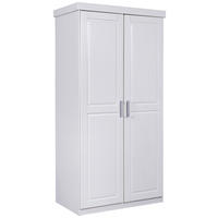 DREHTÜRENSCHRANK  in Weiß  - Silberfarben/Weiß, LIFESTYLE, Holz/Kunststoff (95/190/55cm) - MID.YOU