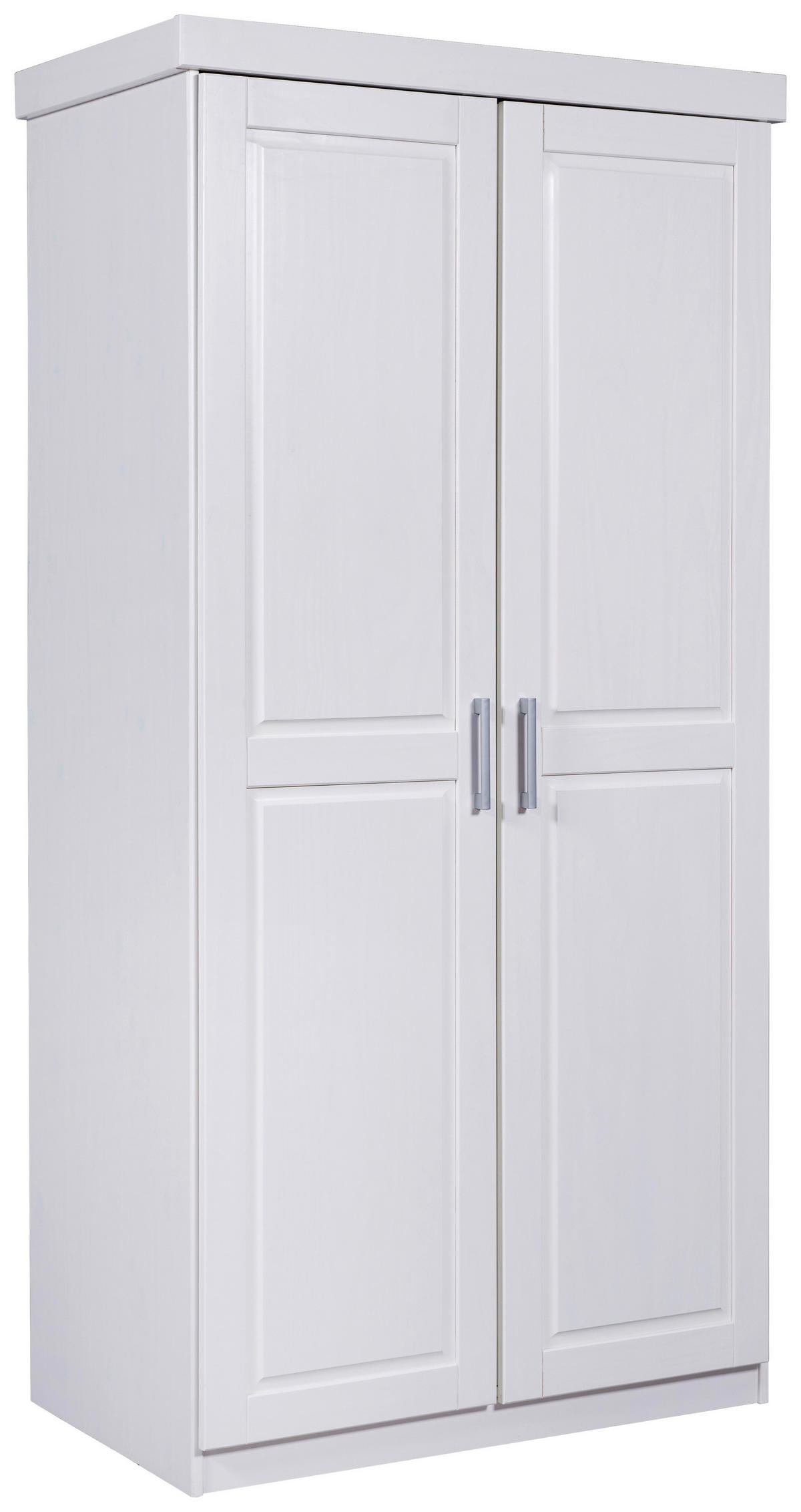 DREHTÜRENSCHRANK  in Weiß  - Silberfarben/Weiß, LIFESTYLE, Holz/Kunststoff (95/190/55cm) - MID.YOU