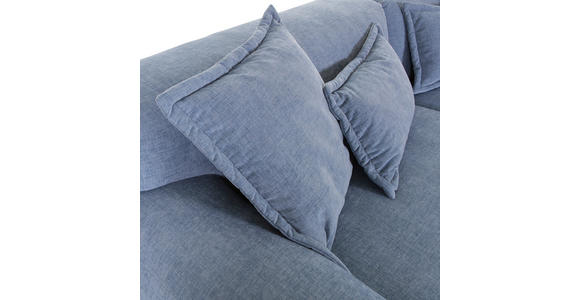 ECKSOFA  in Flachgewebe Blau  274/174 cm  - Blau/Schwarz, KONVENTIONELL, Kunststoff/Textil (274/174cm) - Carryhome