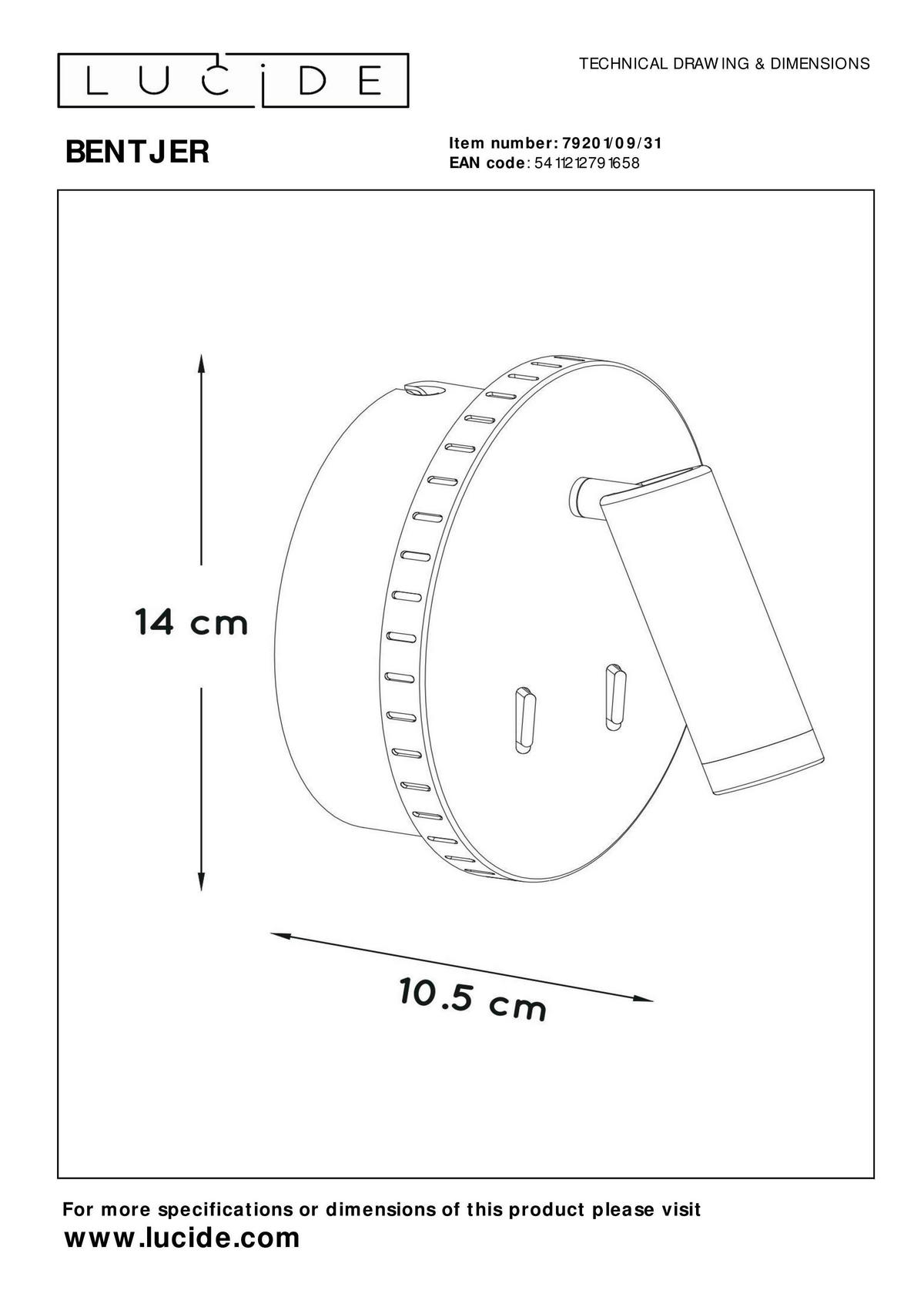LED-WANDLEUCHTE 14/14/10.5 cm   - Weiß, Basics, Metall (14/14/10.5cm) - Lucide