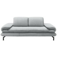 2,5-SITZER mit Funktionen in Webstoff Silberfarben  - Silberfarben/Schwarz, Design, Textil/Metall (224 (284)/83 (110)/98cm) - LOOKS by W.Joop
