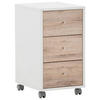 ROLLCONTAINER 32,6/59,7/39,1 cm  - Wildeiche/Silberfarben, MODERN, Holzwerkstoff/Kunststoff (32,6/59,7/39,1cm) - MID.YOU