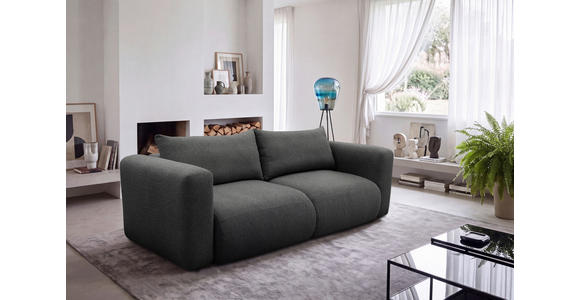 SCHLAFSOFA Flachgewebe Anthrazit  inkl.  - Anthrazit/Schwarz, MODERN, Kunststoff/Textil (248/94/109cm) - Carryhome