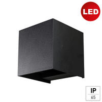 AUßENWANDLEUCHTE 10/10/10 cm   - Schwarz, Design, Metall (10/10/10cm)