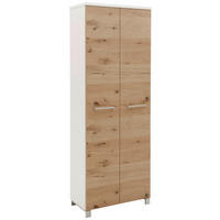 GARDEROBNA OMARA furnirano bela, barve hrasta - barve kroma/barve hrasta, Design, kovina/leseni material (71/193/37cm) - Dieter Knoll