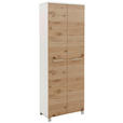 GARDEROBENSCHRANK 71/193/37 cm  - Chromfarben/Eichefarben, Design, Holz/Holzwerkstoff (71/193/37cm) - Dieter Knoll