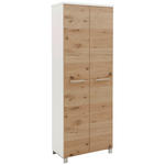 GARDEROBENSCHRANK 71/193/37 cm  - Chromfarben/Eichefarben, Design, Holz/Holzwerkstoff (71/193/37cm) - Dieter Knoll