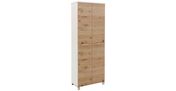 GARDEROBENSCHRANK 71/193/37 cm - Chromfarben/Eichefarben, Design, Holz/Holzwerkstoff (71/193/37cm) - Dieter Knoll