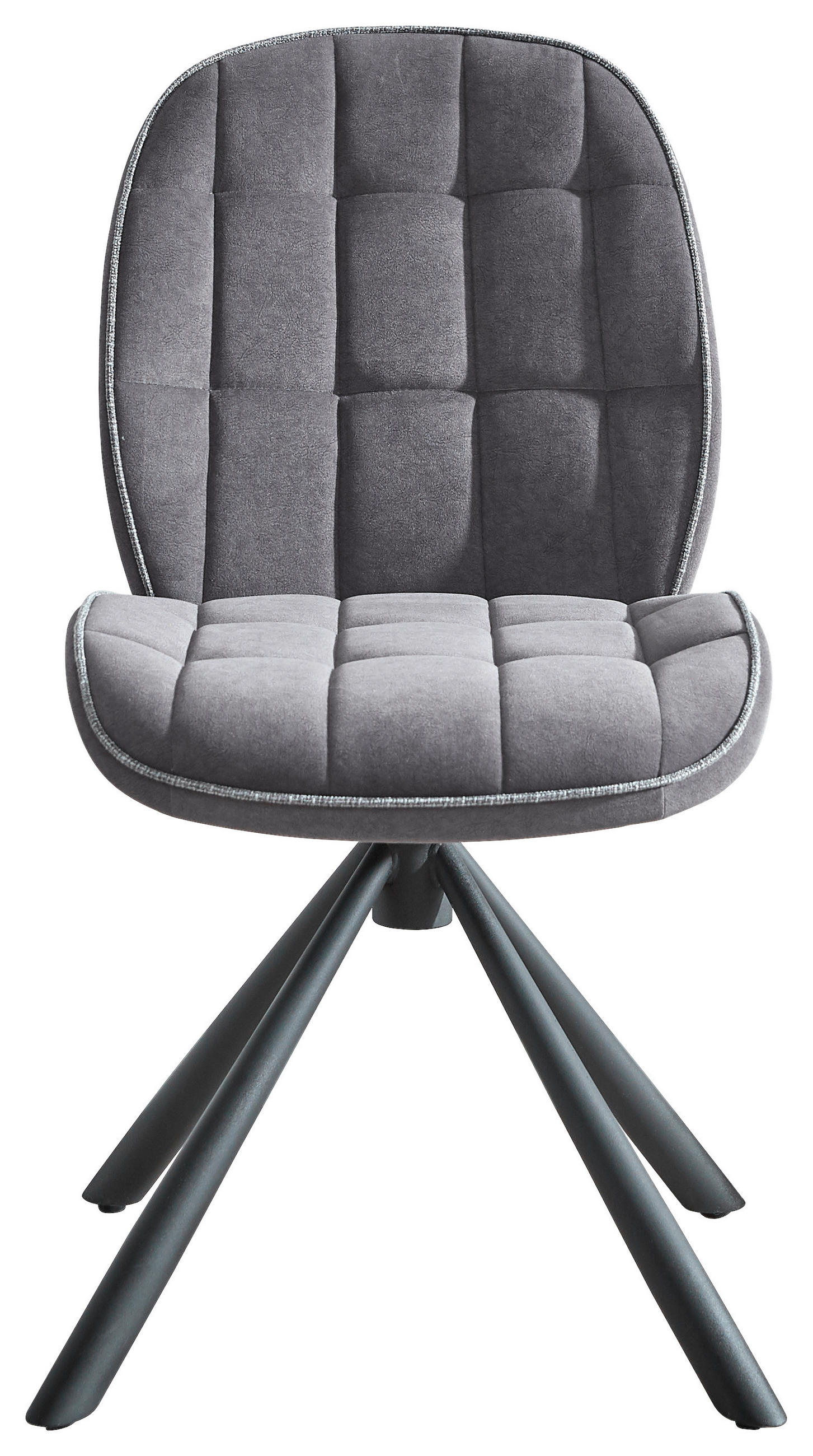 STUHL - Dunkelgrau/Schwarz, KONVENTIONELL, Holz/Textil (47,5/62/85,5cm) - Livetastic