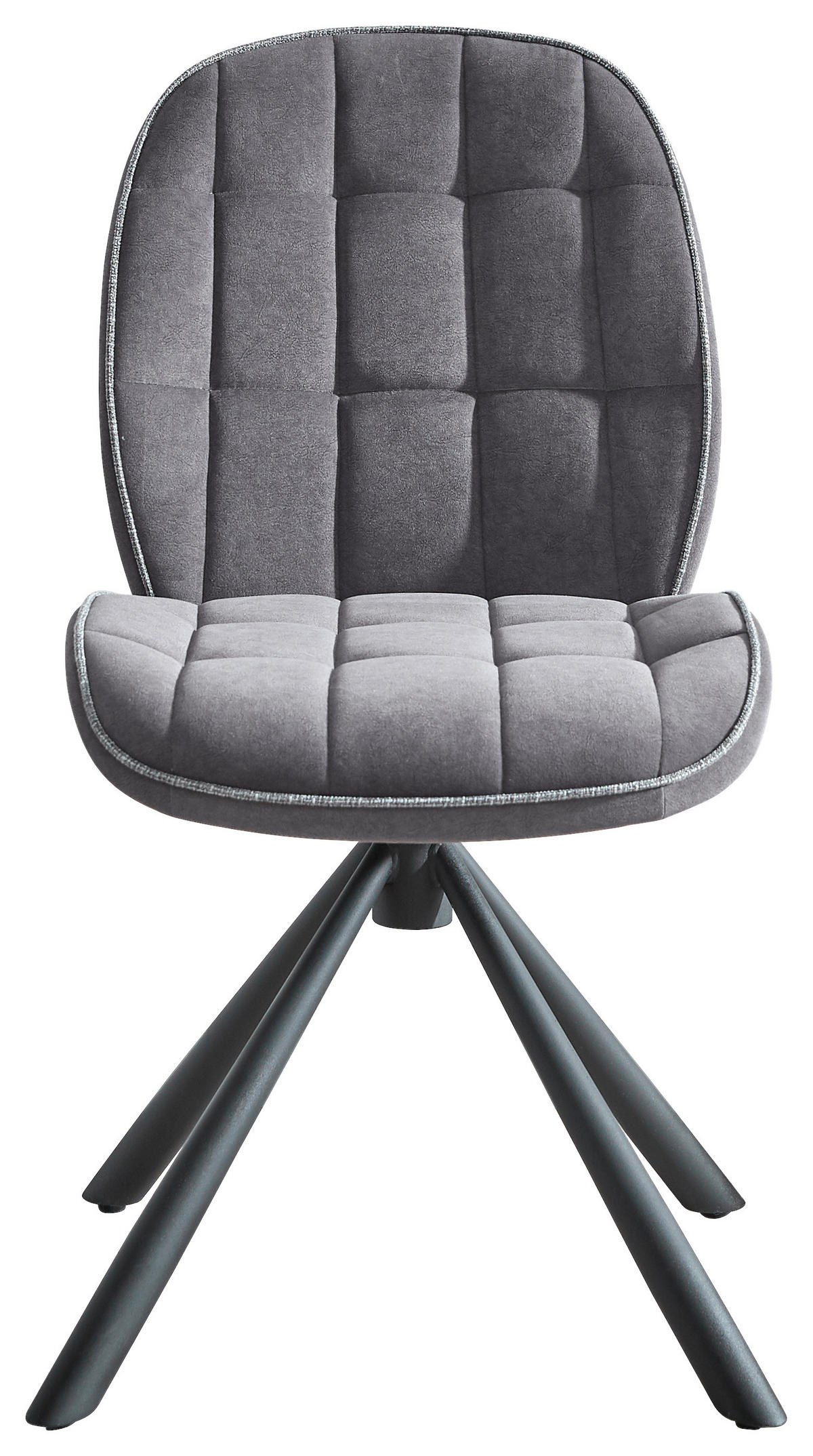 STUHL - Dunkelgrau/Schwarz, KONVENTIONELL, Holz/Textil (47,5/62/85,5cm) - Livetastic