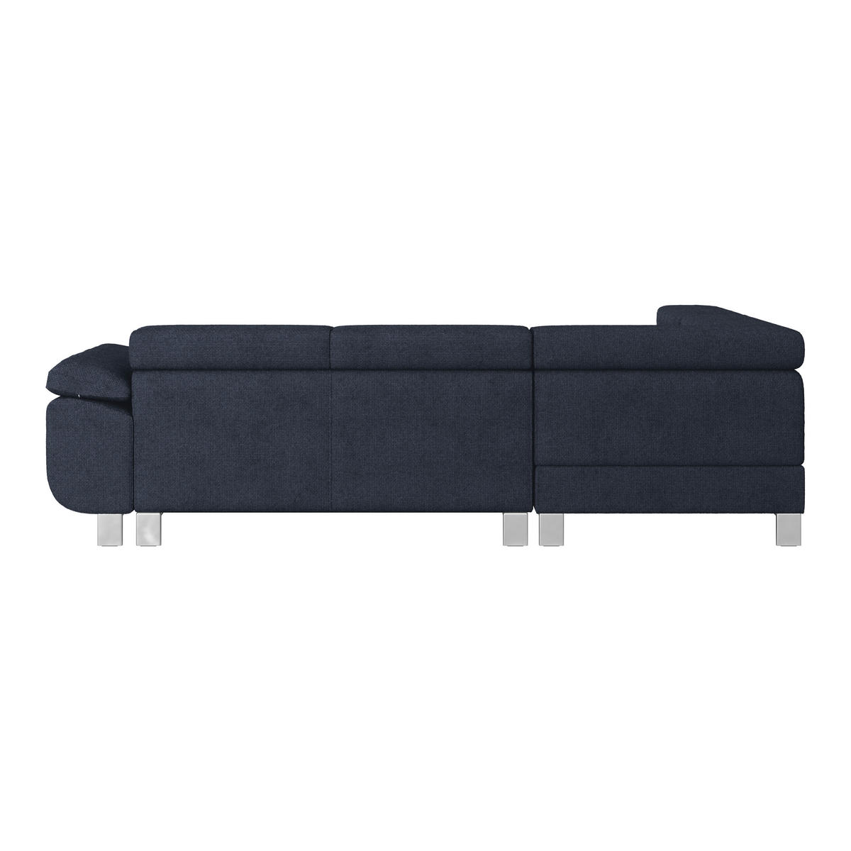 ECKSOFA Dunkelblau Drell  - Dunkelblau, MODERN, Textil/Metall (230/270cm) - MID.YOU