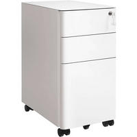 POJÍZDNÝ KONTEJNER, 30/59,2/46 cm - bílá, Basics, kov/plast (30/59,2/46cm) - Boxxx