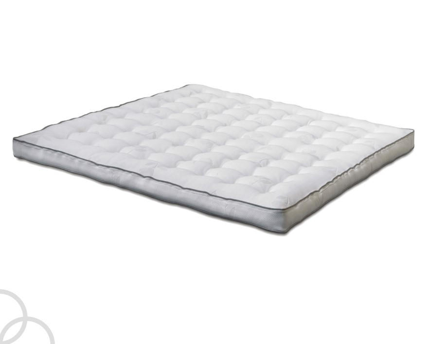 BÄDDMADRASS 90/200 cm  höjd ca 8 cm  - vit/grå, Klassisk, textil (90/200cm) - Cassando