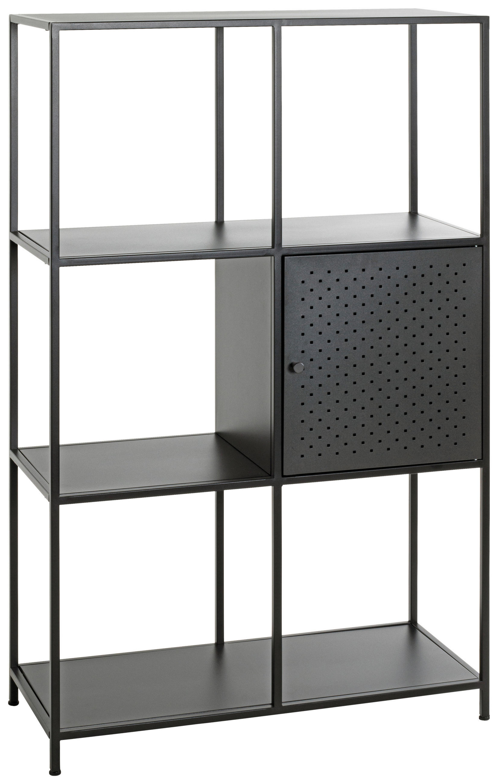 REGAL Schwarz  - Schwarz, Design, Metall (80/134/37cm)