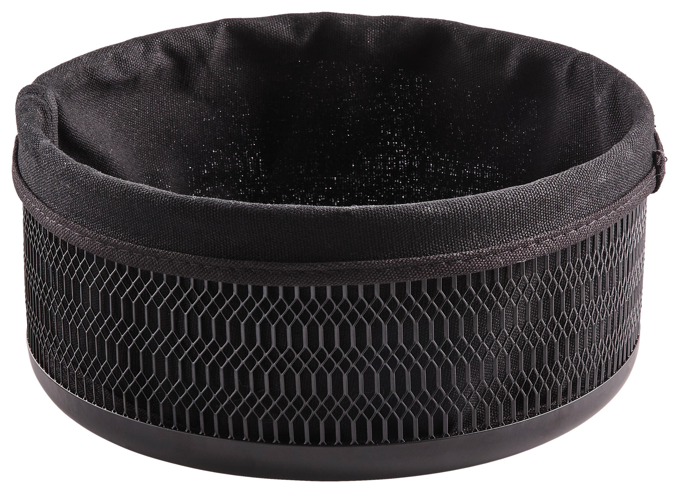 COȘ PENTRU PÂINE 23/10,2 cm  - negru, Design, metal/textil (23/10,2cm) - Homeware Profession.