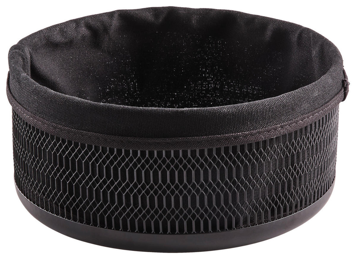 COȘ PENTRU PÂINE 23/10,2 cm  - negru, Design, metal/textil (23/10,2cm) - Homeware Profession.