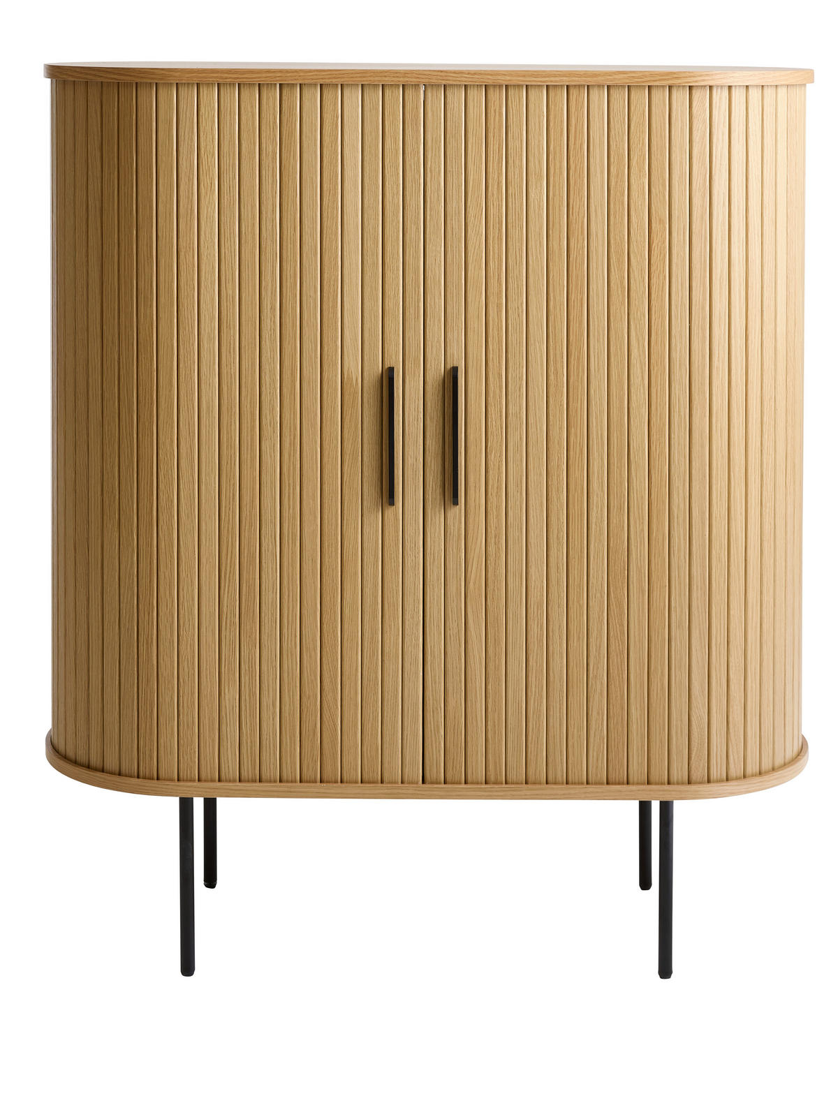 WEINSCHRANK Eichefarben  100/118/40 cm  - Eichefarben/Schwarz, Trend, Holz/Holzwerkstoff (100/118/40cm) - home24