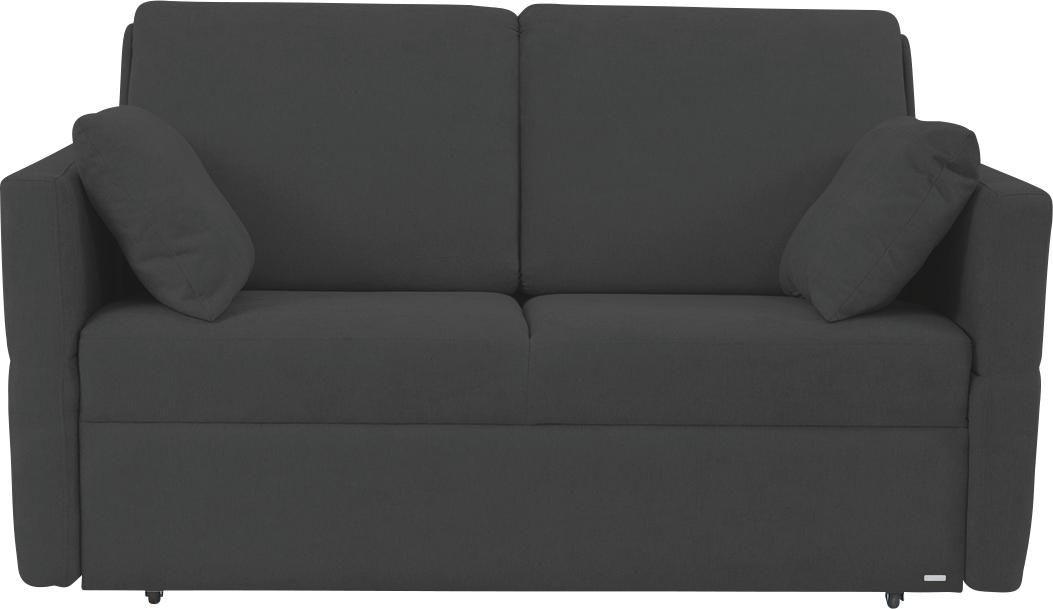 SCHLAFSOFA Chenille Anthrazit  - Anthrazit/Schwarz, KONVENTIONELL, Kunststoff/Textil (150/88/91cm) - Sedda