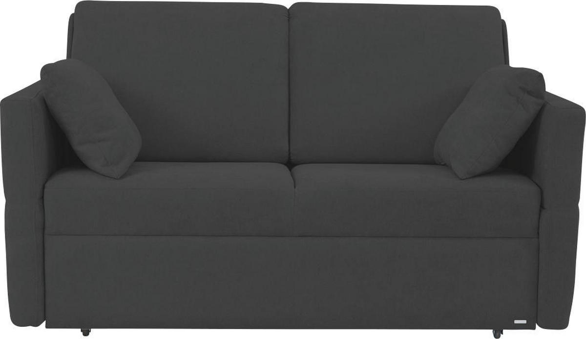 SCHLAFSOFA Chenille Anthrazit  - Anthrazit/Schwarz, KONVENTIONELL, Kunststoff/Textil (150/88/91cm) - Sedda