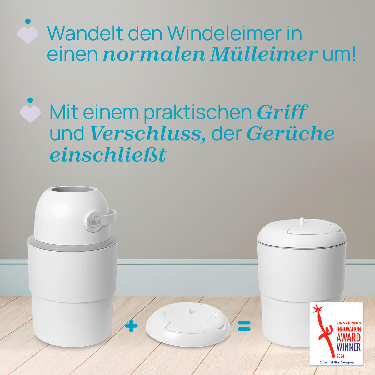 WINDELEIMER 29/5 cm  - Weiß, Basics, Kunststoff (29/5cm) - Chicco