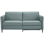 3-SITZER-SOFA Latina in Echtleder Blau   - Blau/Schwarz, Design, Leder/Metall (190/84/99cm) - Dieter Knoll
